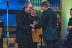 Piotr Czarnynoga i Dariusz Zboch, który odbierał Brązowy Medal "Zasłużony Kulturze Gloria Artis"